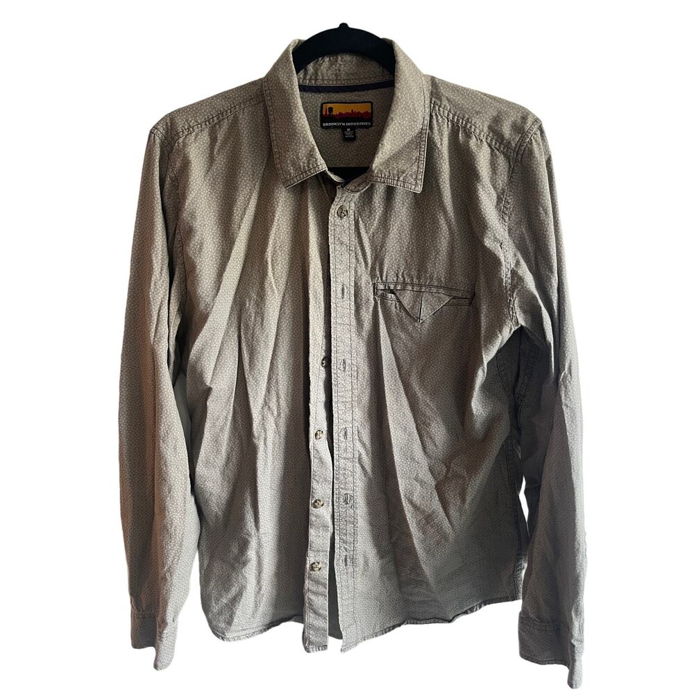 Brooklyn Industries button up light brown  size med